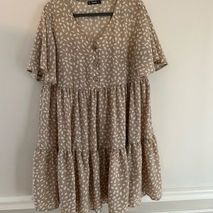 Shein Tan Teired Dress